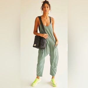 Free People Hot Shot Onesie size S color: lush pine